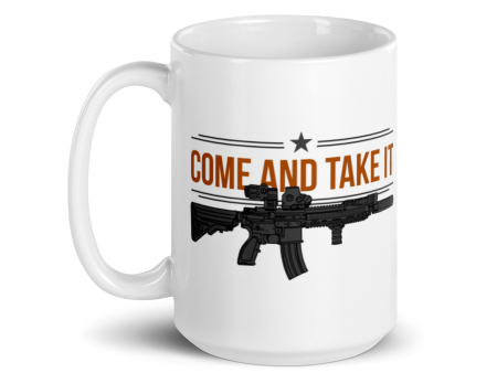 Come and Take It White glossy mug on Sale