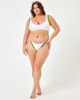 Ribbed Vacay Bikini Bottom - Cream-Jewel-Palm For Discount