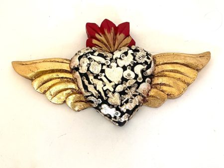 Small Heart w Wings and Milagros Sale