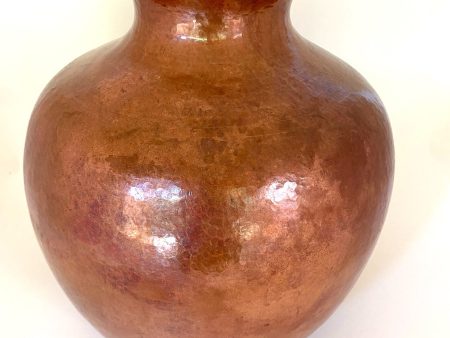 Extra Large Hammered Copper Vase on Sale