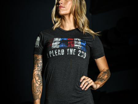 Women s  I Plead the 2nd  Boyfriend Fit T-Shirt by Pew Pew Nation Online Hot Sale