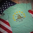 Men s Don t Tread On Me Patriotic T-Shirt (Heather Green) For Discount