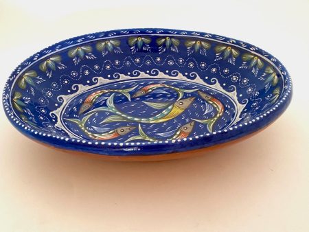 Large Oval Bowl w Fish Discount