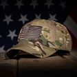 Multicam Full Fabric American Flag Range Hat Cheap