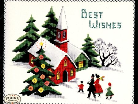 PDXC21619a -- Christmas Scene Cross Stitch For Cheap