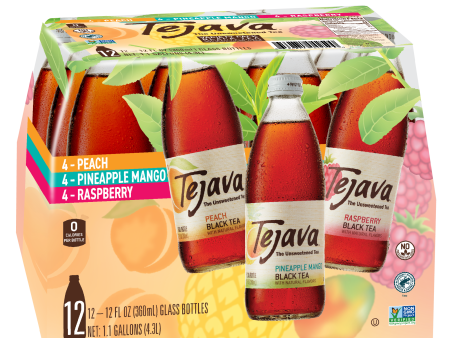 Tejava Black Tea Sampler - Peach, Raspberry and Pineapple-Mango Online Sale