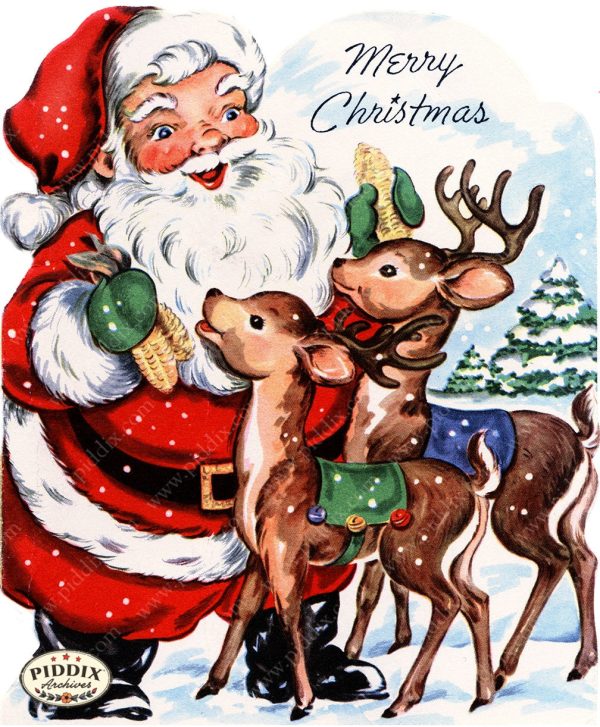 PDXC21664a -- Santa with Reindeer Online Sale