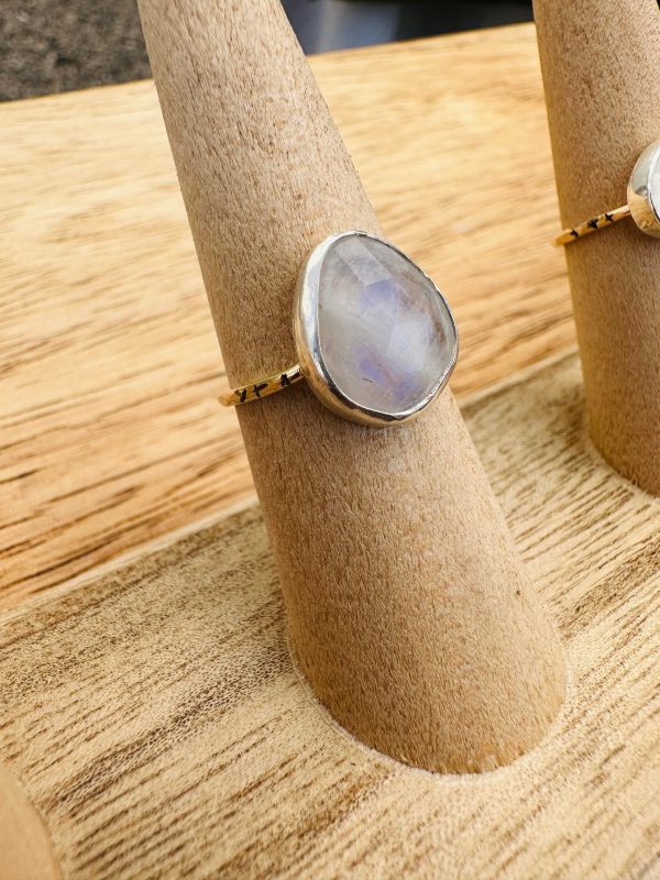 Starry Moonstone Ring No. 3 ~ 14k Gold Fill & Sterling Silver Discount