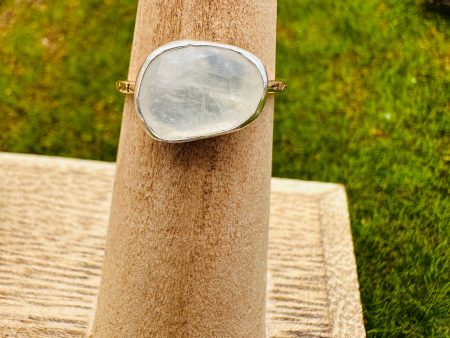 Starry Moonstone Ring No. 4 ~ 14k Gold Fill & Sterling Silver Online now