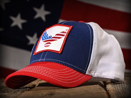 Freedom Eagle Red White & Blue Trucker Hat For Cheap