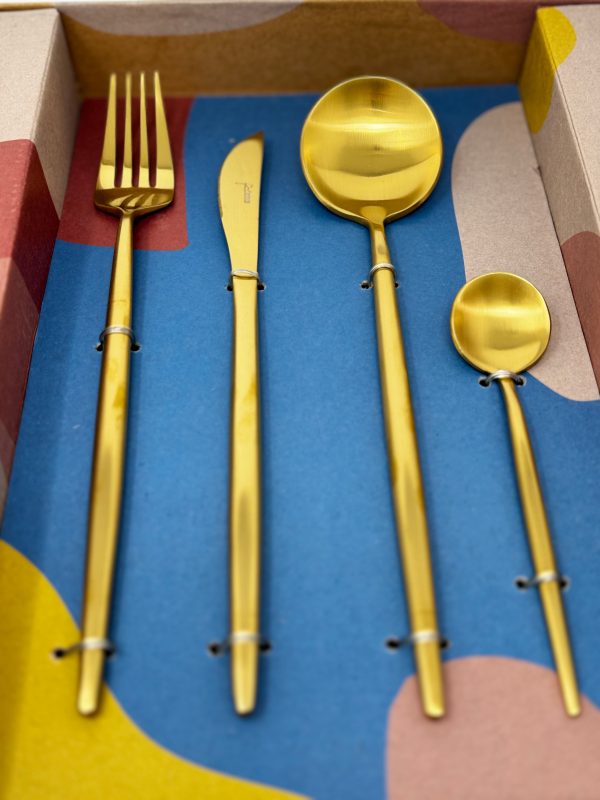 Four Person Golden Hour Flatware Set Discount