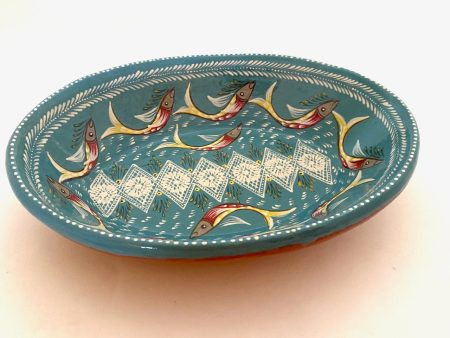 Large Oval Bowl w Fish Online Sale