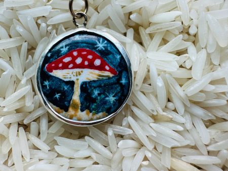 Forest Dweller Necklace - Vitreous Enamel with Fine Silver For Sale