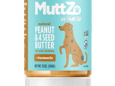 Peanut + 4 Seed Butter plus Turmeric - For your Fur Baby (12oz) Sale