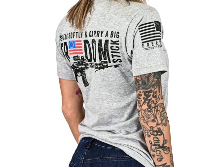 Women s Freedom Stick Patriotic 2A Boyfriend Fit T-Shirt Discount