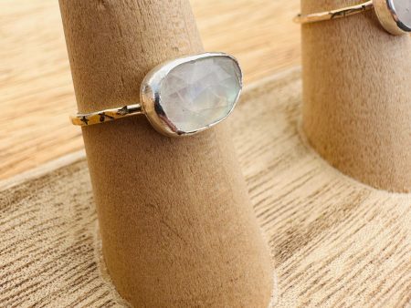 Starry Moonstone Ring No. 2 ~ 14k Gold Fill & Sterling Silver Cheap