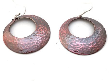 Extra Large Copper Hoops Earrings Fashion