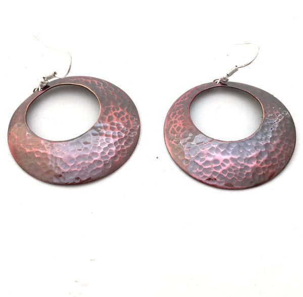 Extra Large Copper Hoops Earrings Fashion