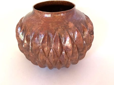 Medium Size Hammered Copper Vase Online