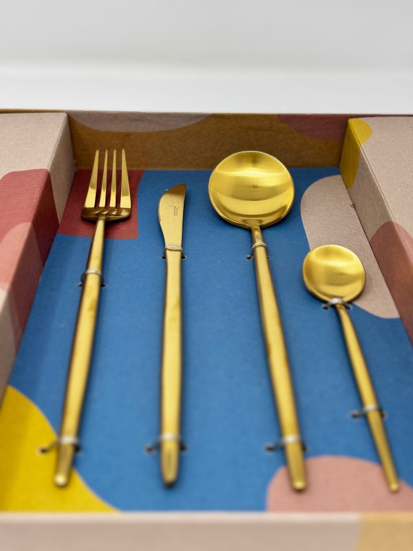 Four Person Golden Hour Flatware Set Discount