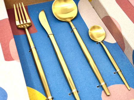 Four Person Golden Hour Flatware Set Discount