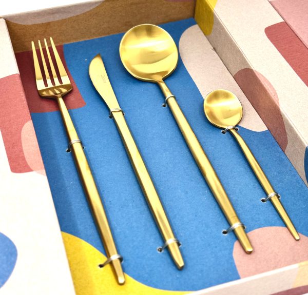 Four Person Golden Hour Flatware Set Discount