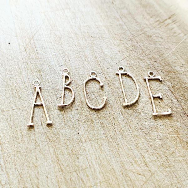 Lovely Letter Initial Charms - 14k Gold Fill Online now