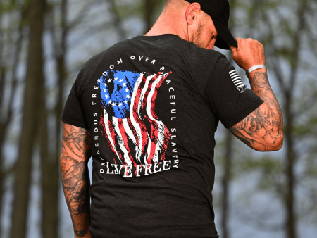 Men s Dangerous Freedom Over Peaceful Slavery Patriotic T-Shirt Hot on Sale