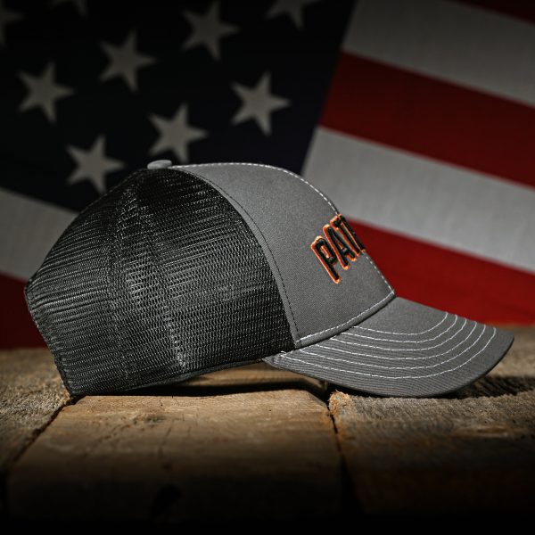 Charcoal & Black  Patriot  Trucker Hat For Cheap