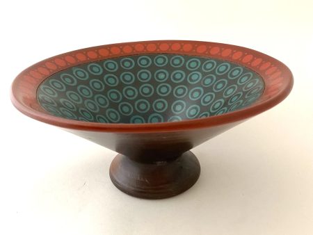 Large Burnished Clay Pottery Bowl- gorro chino  For Discount