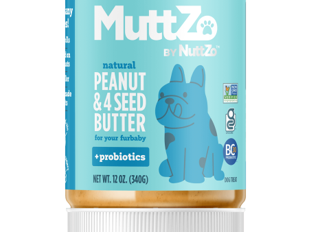 Peanut + 4 Seed Butter plus Probiotics - For your Fur Baby (12oz) Cheap