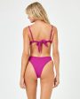 Ribbed Dominic Bikini Bottom - Berry Discount