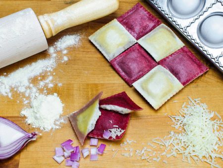 Pecorino Toscano & Roasted Red Onion Ravioli in Purple Onion & Egg Dough - 24 PC, About 12 OZ Online Sale