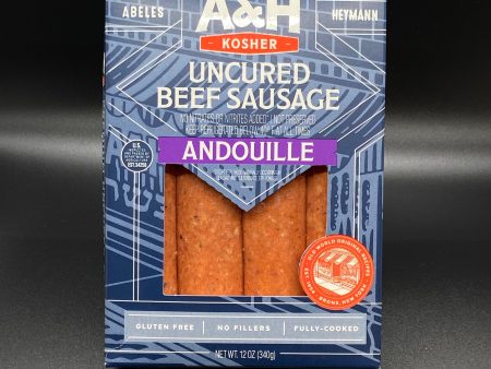 A & H Uncured Beef Andouille Sausage 12 oz. Hot on Sale