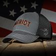 Charcoal & Black  Patriot  Trucker Hat For Cheap