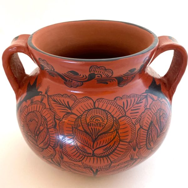 Large Burnished Clay Pot - Huancito Online now