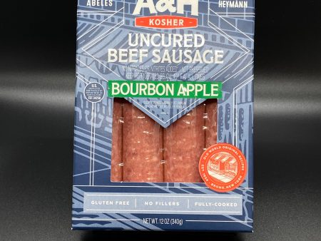 A & H Uncured Beef Bourbon Apple Sausage 12 oz. Hot on Sale