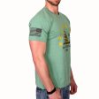 Men s Don t Tread On Me Patriotic T-Shirt (Heather Green) For Discount