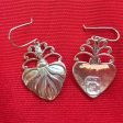 Silver Earrings-  Corazon Sagrado  Online now