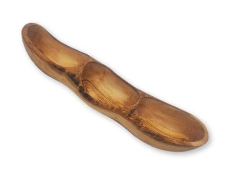 Olive Wood 3 Section Rustic Dish Online now