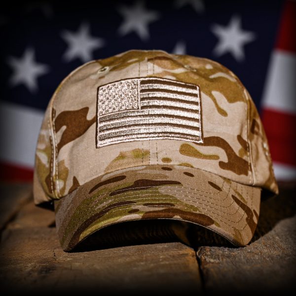 Arid Multicam Full Fabric American Flag Range Hat Supply