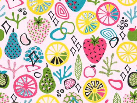 RetroKitchen_1d_web -- Retro Fruit Pattern Pink Hot on Sale