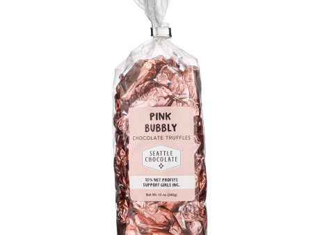 12oz Pink Bubbly Chocolate Truffles Bag Sale